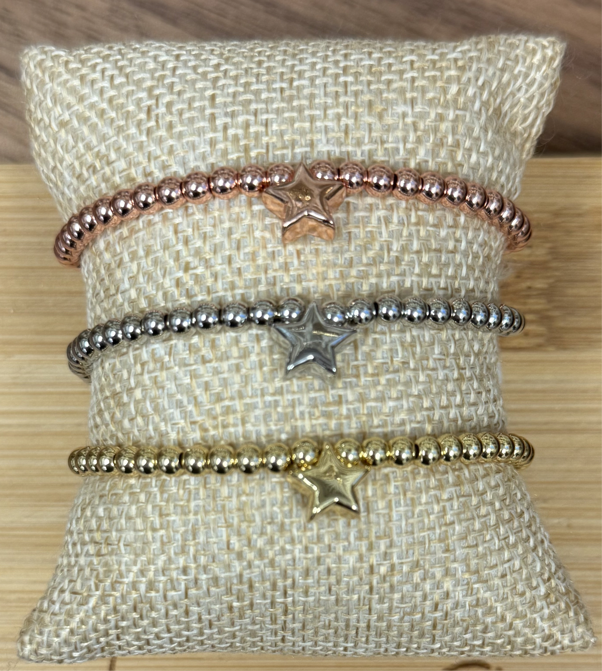 Beads Elastic W/ Star or Heart Bracelet