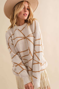 Geometric Oversize Sweater