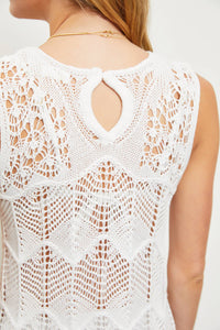 SCALLOP HEM SWEATER DRESS