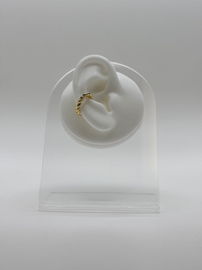 Gold Thin Twisted Ear Cuff