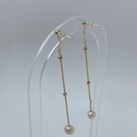 Gold W/ 3 Small Pearls & 2 Gold Beads