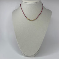 Red Adjustable String W/ Mini Square Beads
