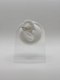 Silver Round Huggie Ear Cuff