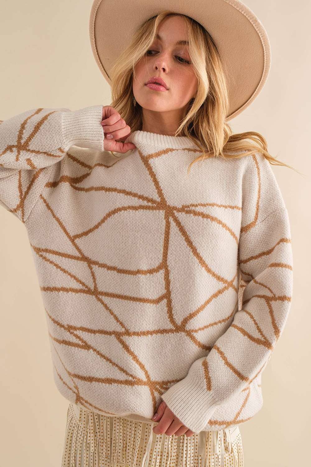 Geometric Oversize Sweater