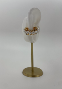Medium Pearls W/Mini Gold Beads Ear Cuff