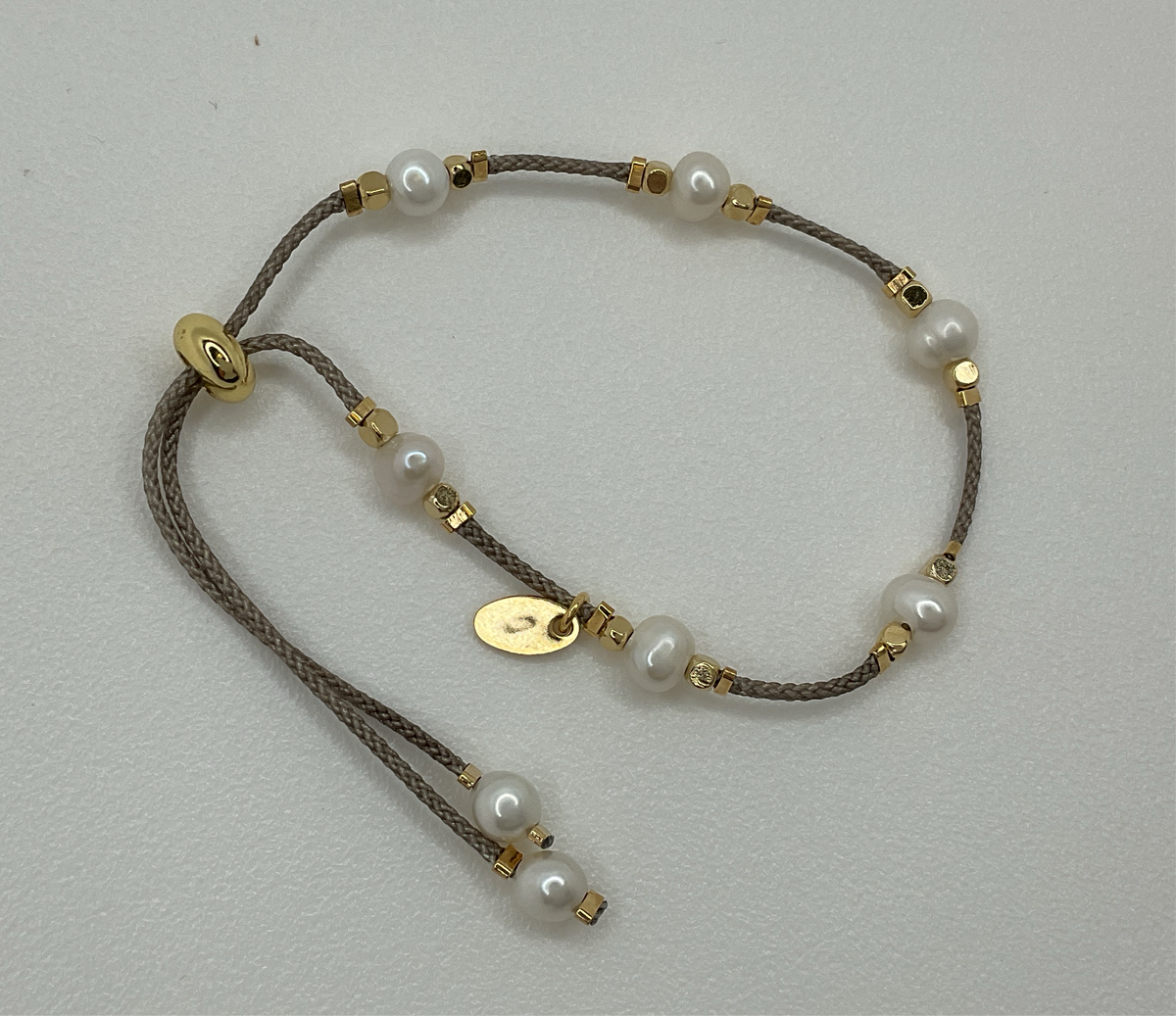 Pearl bracelets W/ Tan lace