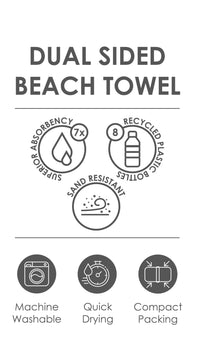Sand Resistant Beach Towels - Double Sided Beach Towels