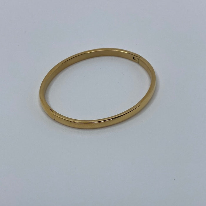Gold Thin Hard Bracelet
