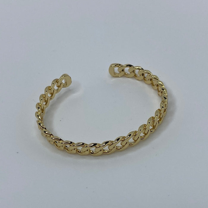 Gold Thick Chain Pattern Bracelet