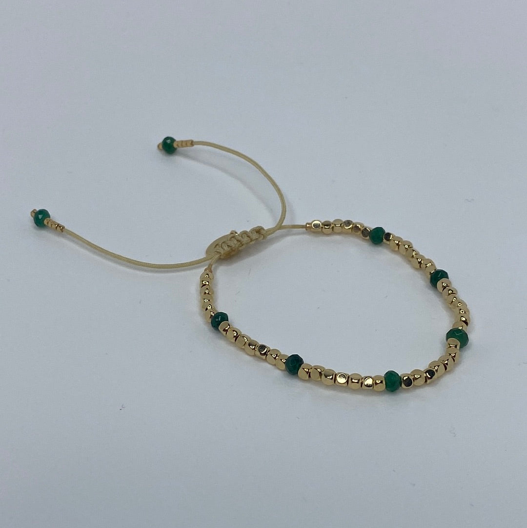 Gold Mini Squares W/ Colorful Mini Beads