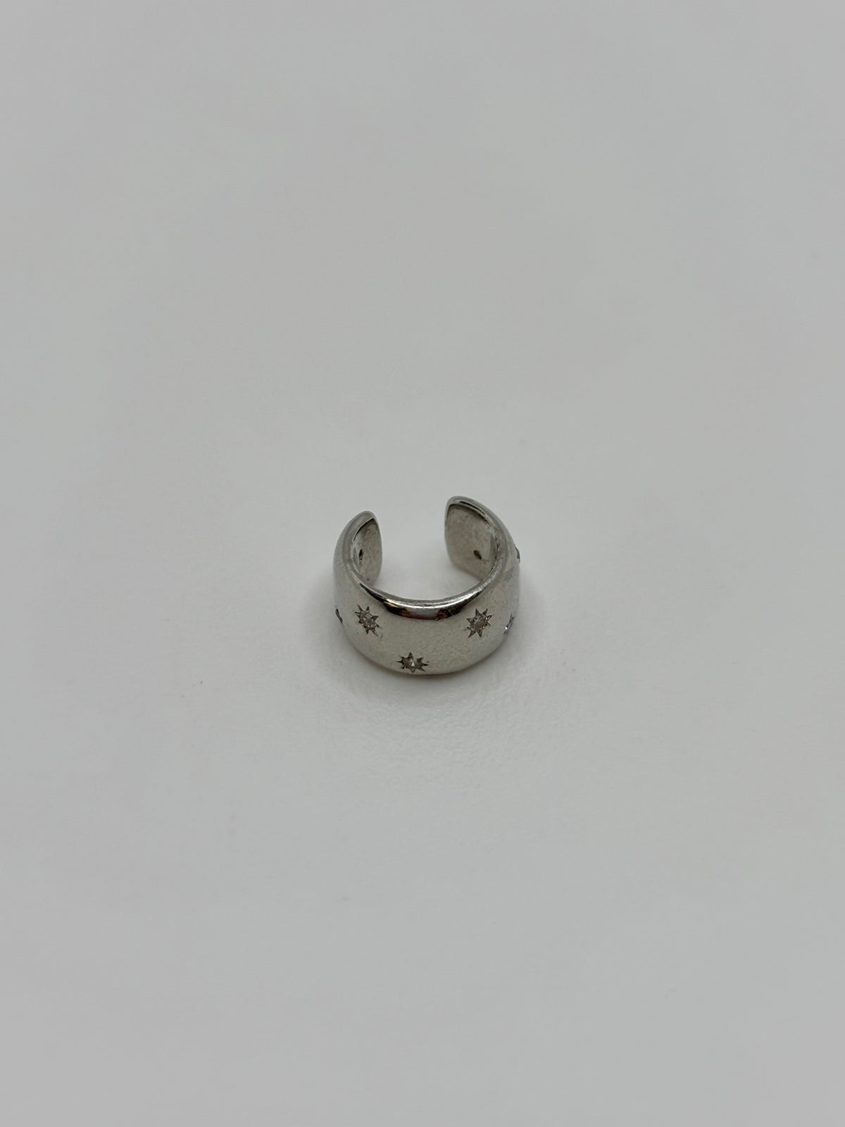 Silver Thick W/ Mini Brilliant Star Ear Cuff
