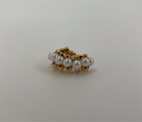 Medium Pearls W/Mini Gold Beads Ear Cuff