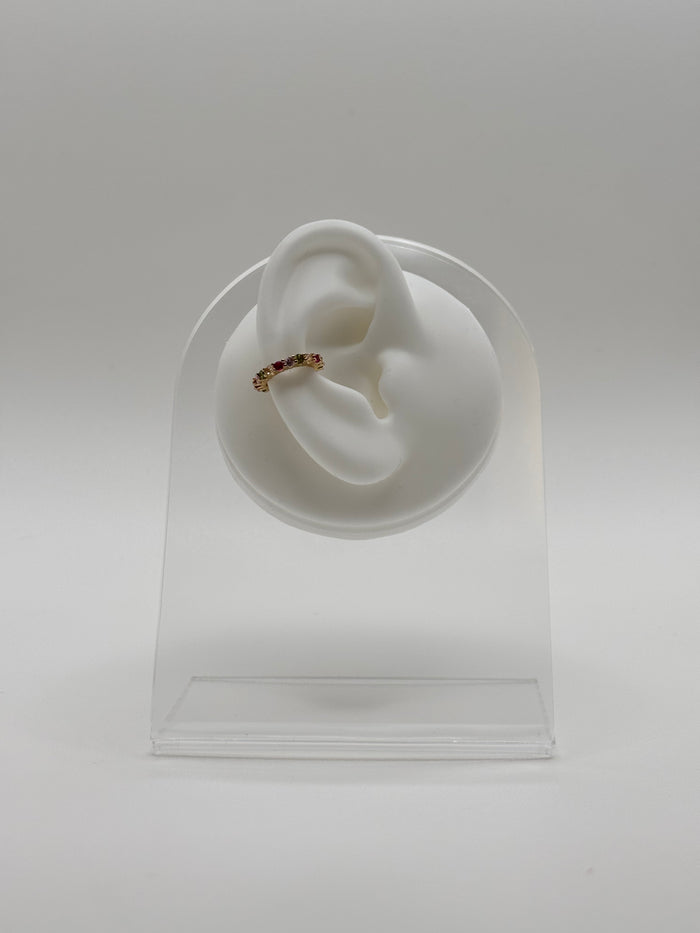 Multicolor Rhinestone Decor Ear Cuff
