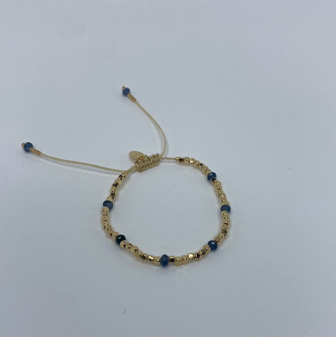 Gold Mini Squares W/ Colorful Mini Beads