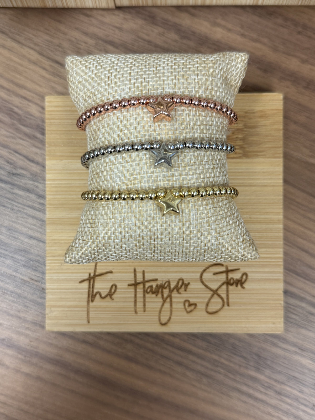 Beads Elastic W/ Star or Heart Bracelet