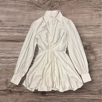 LongSleeve Bubble Stripe Mini Dress