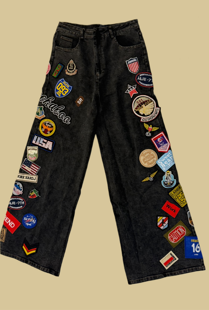 Patches Wide Stretch Jean