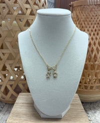 Gold Romantic Love Letter W/ Boy & Girl Necklace