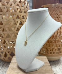 Gold W/ Brilliant Cute Girl Necklace