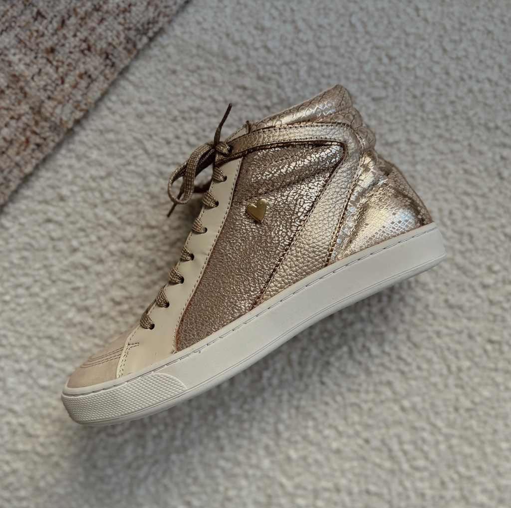スニーカー Golden  SNEAKER (GWF00118F007537) Joie High Top Sneakers - Gold – The Hanger