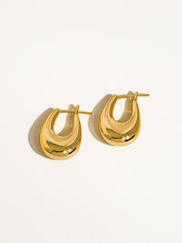 Quinn 18K Classic Droplet Hoop Earring