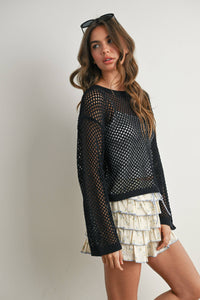 Long Sleeve See Through Top