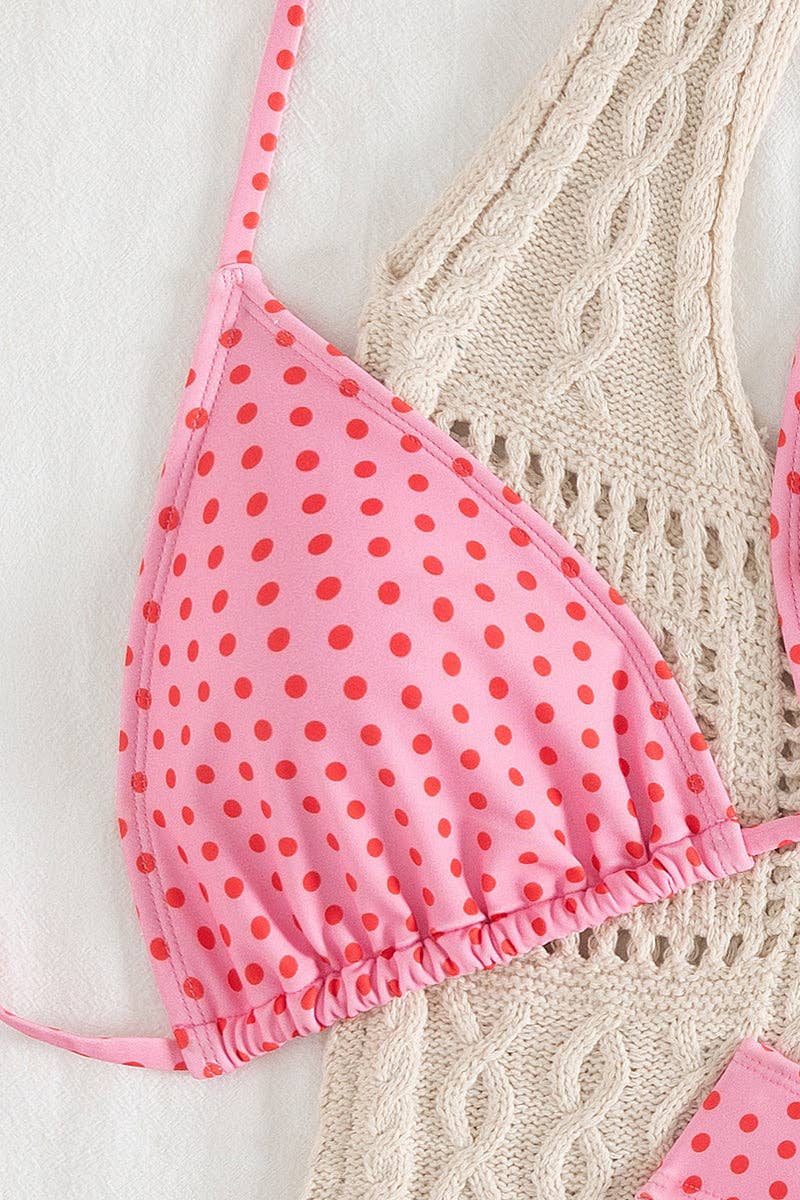 Polka Dot Halter Bikini Set