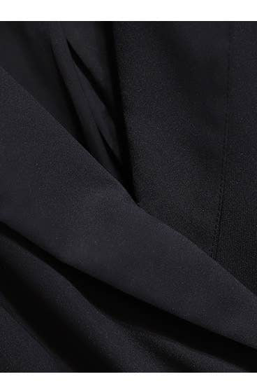 Blazer Pleated Dress With Genius Leatther Belt