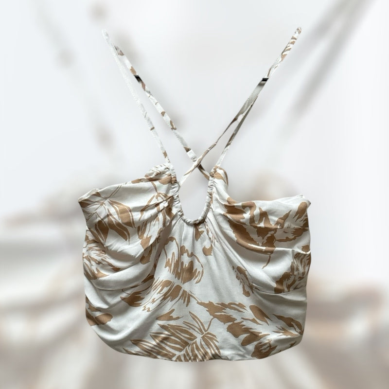 Print Halter Top & Smoked Pant