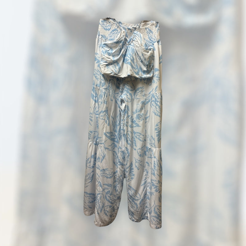 Print Halter Top & Smoked Pant