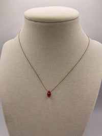 Thin String W/ Fuchsia Droplet Gem