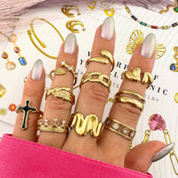 Ring, 18K Gold Plated Steel
