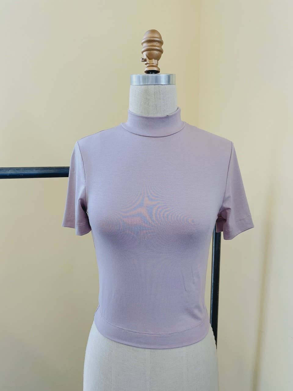 Mock Neck Half Sleeve Top