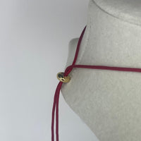 Red Adjustable String W/ Mini Square Beads