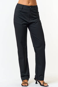 Black Straight Trouser Pants