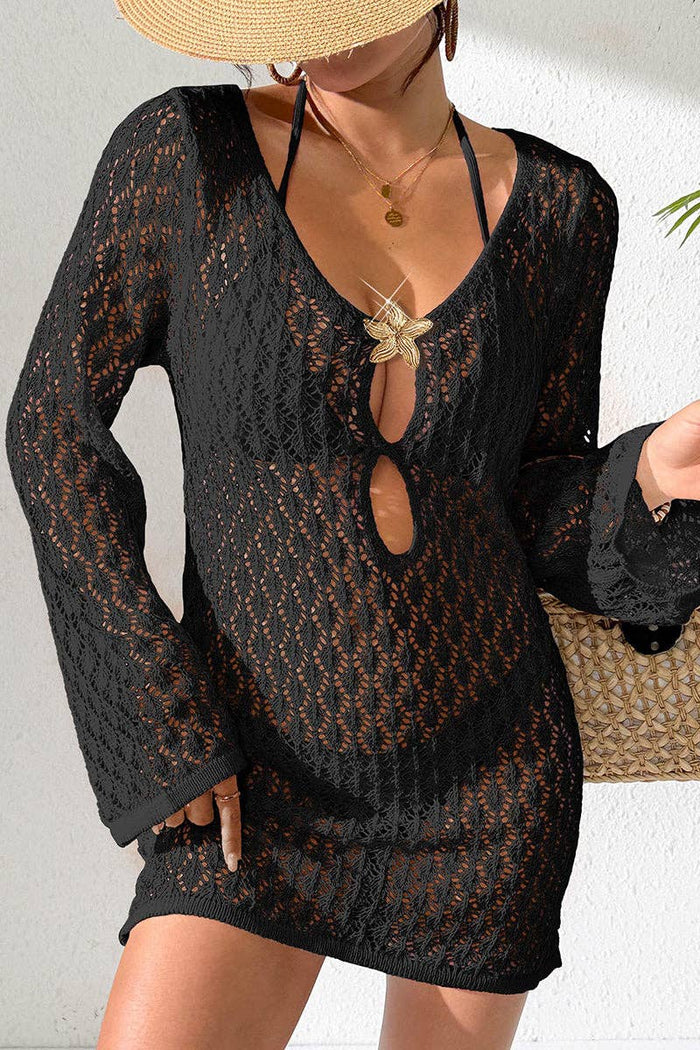 Crochet Knit Beach Cover-Up Dress