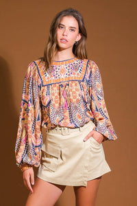 Multicolor Printed Top