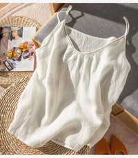 Cotton Linen Camisole Tank Top