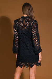 Woven Lace Mini Dress