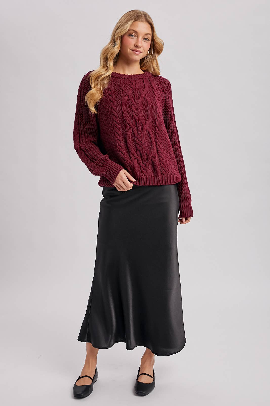Satin Midi Skirt