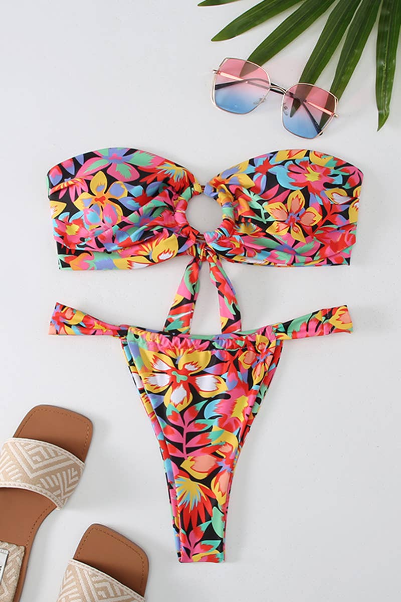 Women's Tight Floral Beach Swimsuit