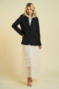 Classic Tailored Blazer with attached hoodie