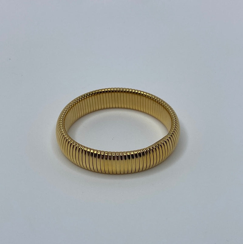 Gold thick Bracelet Cuff Elastic Band