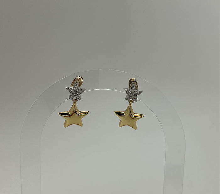 Silver  Brilliant Star W/ Holding Gold Star