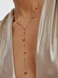 Dressy Beaded Y Lariat Necklace