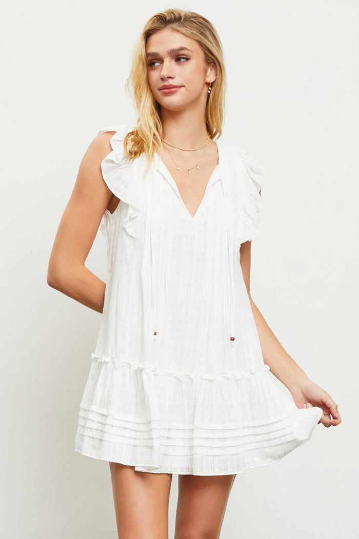 RUFFLE DETAIL TUNIC DRESS