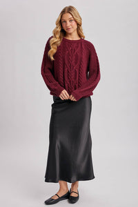 Satin Midi Skirt