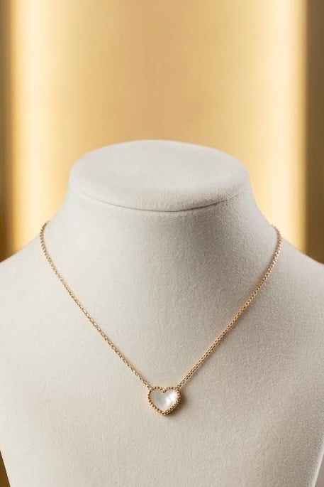 Beaded Heart Pendant Necklace