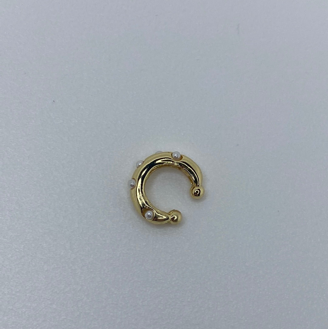 Gold W/ Mini Pearls Studs- Ear Cuff