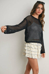 Long Sleeve See Through Top